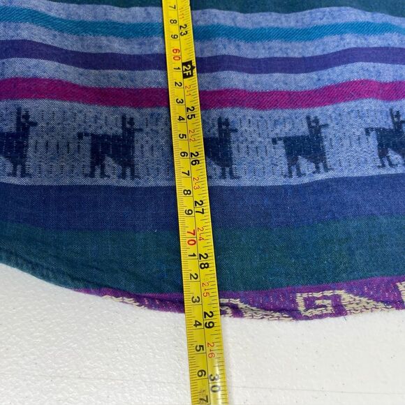 Vintage CM Company Southwest Stripe Alpaca Button Front Long Sleeve Women Medium - Picture 9 of 10